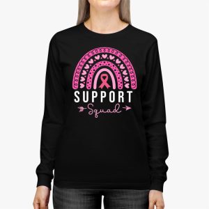 Support Squad Breast Cancer Awareness Survivor Pink Rainbow Longsleeve Tee 2 2