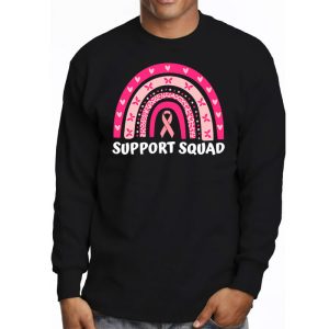 Support Squad Breast Cancer Awareness Survivor Pink Rainbow Longsleeve Tee 3 1