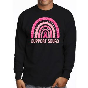 Support Squad Breast Cancer Awareness Survivor Pink Rainbow Longsleeve Tee 3 3