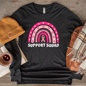 Breast Cancer Support Squad Awareness Survivor Pink Rainbow Special Gift Longsleeve Tee