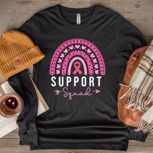 Breast Cancer Support Squad Awareness Survivor Pink Rainbow Special Gift Longsleeve Tee