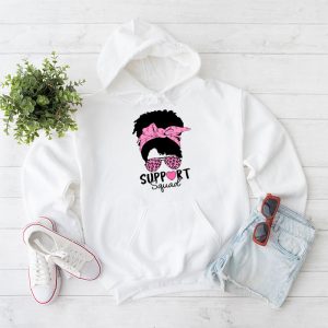 Support Squad Messy Bun Leopard Pink Breast Cancer Awareness Hoodie 1 2