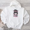 Support Squad Messy Bun Pink Warrior Breast Cancer Awareness Hoodie