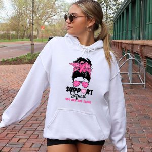 Support Squad Messy Bun Warrior Breast Cancer Awareness Hoodie 2 4