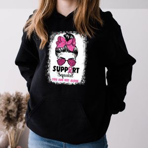 Support Squad Messy Bun Warrior Breast Cancer Awareness Hoodie 3 2