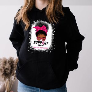 Support Squad Messy Bun Warrior Breast Cancer Awareness Hoodie 3 3