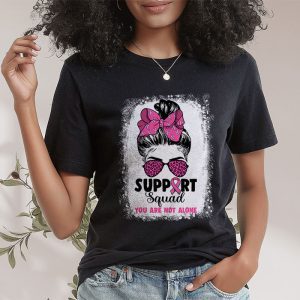 Support Squad Messy Bun Warrior Breast Cancer Awareness T Shirt 2 2