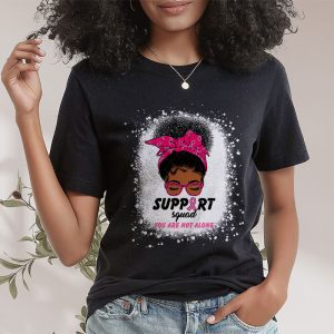 Support Squad Messy Bun Warrior Breast Cancer Awareness T Shirt 2 3