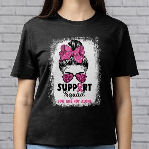 Support Squad Messy Bun Warrior Breast Cancer Awareness T Shirt 3 2