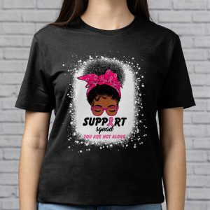 Support Squad Messy Bun Warrior Breast Cancer Awareness T Shirt 3 3