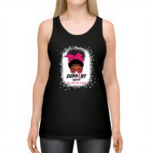 Support Squad Messy Bun Warrior Breast Cancer Awareness Tank Top 2 3