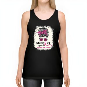 Support Squad Messy Bun Warrior Breast Cancer Awareness Tank Top 2