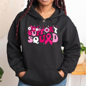 Support Squad Team Breast Cancer Awareness Retro Groovy Hoodie 1 2