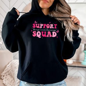 Support Squad Team Breast Cancer Awareness Retro Groovy Hoodie 2 1