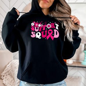 Support Squad Team Breast Cancer Awareness Retro Groovy Hoodie 2 2