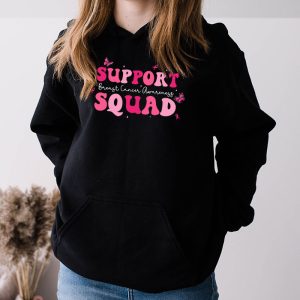 Support Squad Team Breast Cancer Awareness Retro Groovy Hoodie 3 1