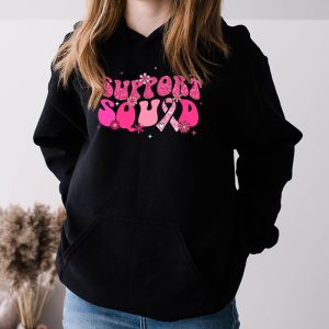 Support Squad Team Breast Cancer Awareness Retro Groovy Hoodie 3 3