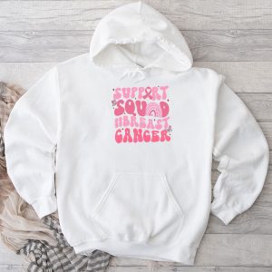 Breast Cancer Shirts Support Squad Retro Groovy Hoodie