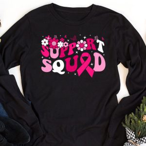 Support Squad Team Breast Cancer Awareness Retro Groovy Longsleeve Tee 1 3