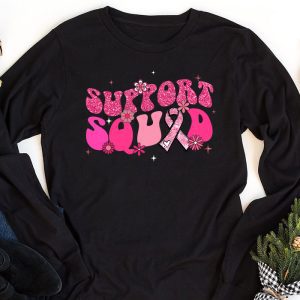 Support Squad Team Breast Cancer Awareness Retro Groovy Longsleeve Tee 1 4