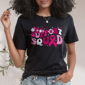 Support Squad Team Breast Cancer Awareness Retro Groovy T Shirt 2 2