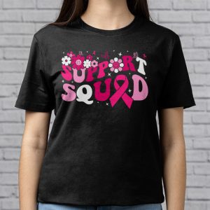 Support Squad Team Breast Cancer Awareness Retro Groovy T Shirt 3 2