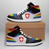 Switzerland High Sneakers Air Jordan 1 - LGBT JD1 Shoes