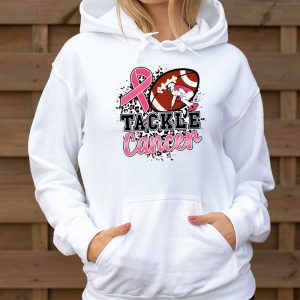 Tackle Breast Cancer Awareness Football Pink Ribbon Boys Kid Hoodie 3 3