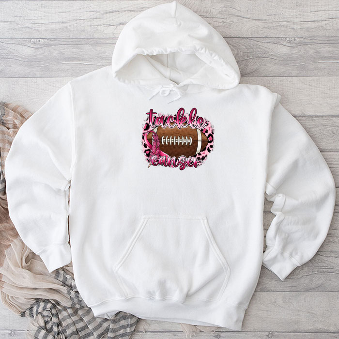 Tackle Breast Cancer Awareness Football Pink Ribbon Boys Kid Hoodie