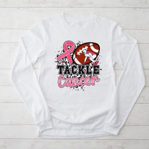 Breast Cancer Awareness Tackle American Foothball Pink Ribbon Special Longsleeve Tee