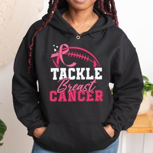 Tackle Football Pink Ribbon Breast Cancer Awareness Boys Kid Hoodie 1 3