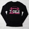 Tackle Football Pink Ribbon Breast Cancer Awareness Boys Kid Longsleeve Tee