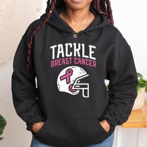 Tackle Football Pink Ribbon Breast Cancer Awareness Hoodie 1 3