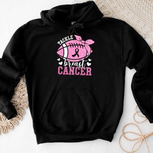 Tackle Football Pink Ribbon Breast Cancer Awareness Hoodie