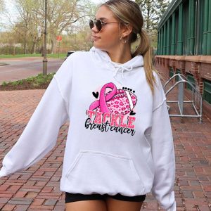 Tackle Football Pink Ribbon Breast Cancer Awareness Hoodie 2 1