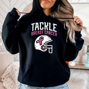 Tackle Football Pink Ribbon Breast Cancer Awareness Hoodie 2 3