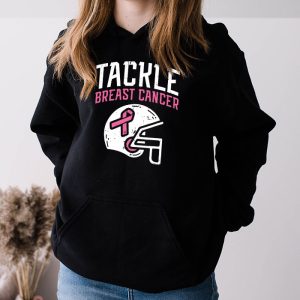 Tackle Football Pink Ribbon Breast Cancer Awareness Hoodie 3 3