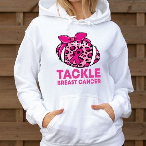 Tackle Football Pink Ribbon Breast Cancer Awareness Hoodie 3 7