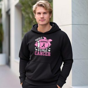 Tackle Football Pink Ribbon Breast Cancer Awareness Hoodie 3 9