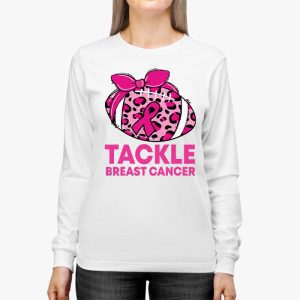 Tackle Football Pink Ribbon Breast Cancer Awareness Longsleeve Tee 2 2