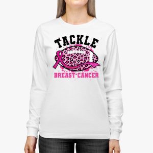 Tackle Football Pink Ribbon Breast Cancer Awareness Longsleeve Tee 2 3