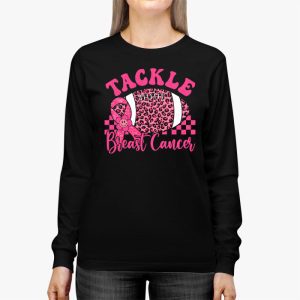 Tackle Football Pink Ribbon Breast Cancer Awareness Longsleeve Tee 2