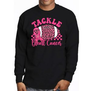 Tackle Football Pink Ribbon Breast Cancer Awareness Longsleeve Tee 3