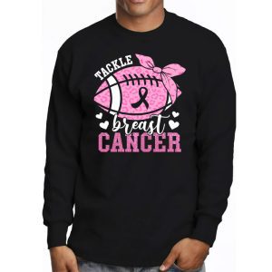 Tackle Football Pink Ribbon Breast Cancer Awareness Longsleeve Tee 3 4