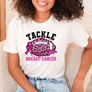 Tackle Football Pink Ribbon Breast Cancer Awareness T Shirt 2 3