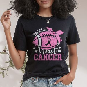 Tackle Football Pink Ribbon Breast Cancer Awareness T Shirt 2 4