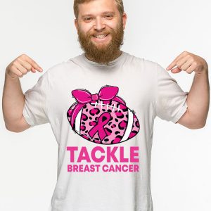 Tackle Football Pink Ribbon Breast Cancer Awareness T Shirt 3 2