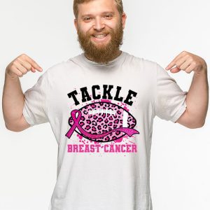 Tackle Football Pink Ribbon Breast Cancer Awareness T Shirt 3 3