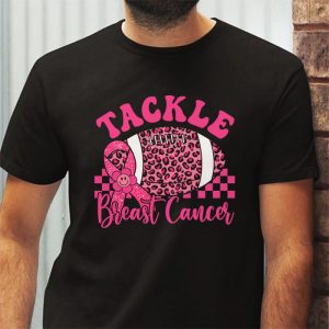 Tackle Football Pink Ribbon Breast Cancer Awareness T Shirt 3