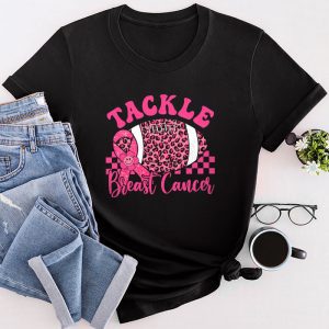 Tackle Football Pink Ribbon Breast Cancer Awareness T-Shirt